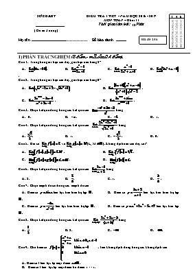 Kiêm tra 1 tiêt môn Toan  Khôi 11 (trắc nghiệm & tự luận)